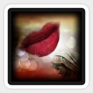 red lips Sticker